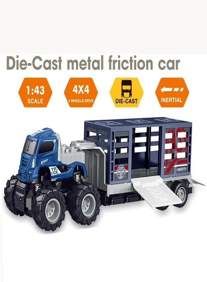 UKAXA 1:43 Diecast Alloy Truck Toy Wild Lion Animal Lion Transportation Big Truck Toys with Friction Powered Miniature Car Vehicle Toy for Kids Boys and Girls - Image 3